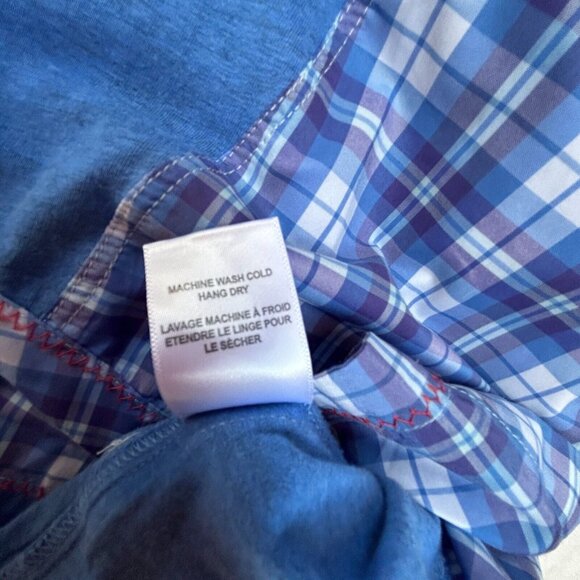 Kuhl Women's Medium Suono Button Front Shirt Plaid Short Sleeve Top Blue Casual - Picture 4 of 9